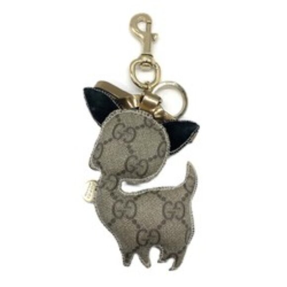 #61 - Gucci GG Plus Guccioli Chihuahua Charm Bag Keychain Keyring 206081 - Picture 2 of 7